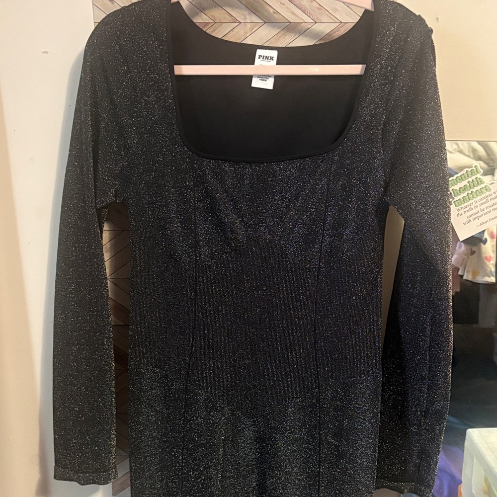 PINK Victoria's Secret Black Glitter Jumpsuit